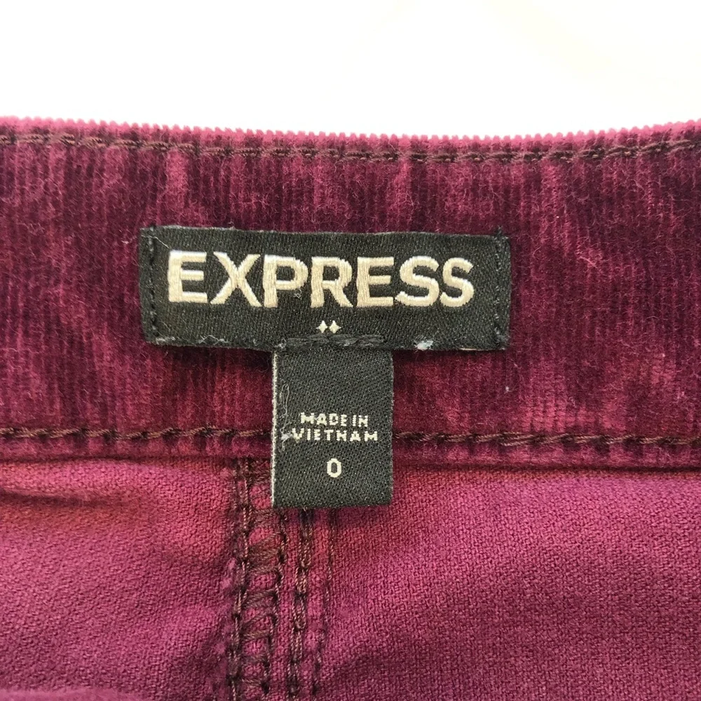 Express, Corduroy Mini Skirt, Button Down Front, Size 0